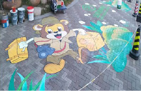 随州夏季画地面彩绘会遇到的问题