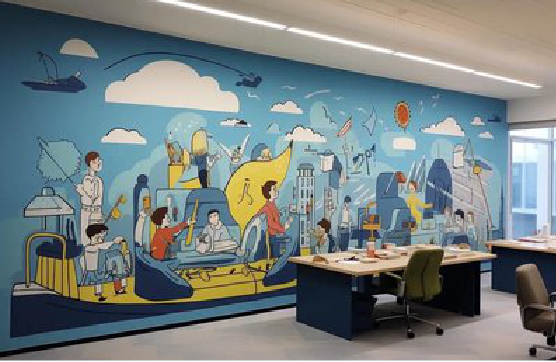 随州办公室墙绘的特点。