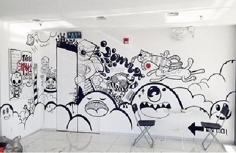 随州手绘墙并非传统涂鸦。